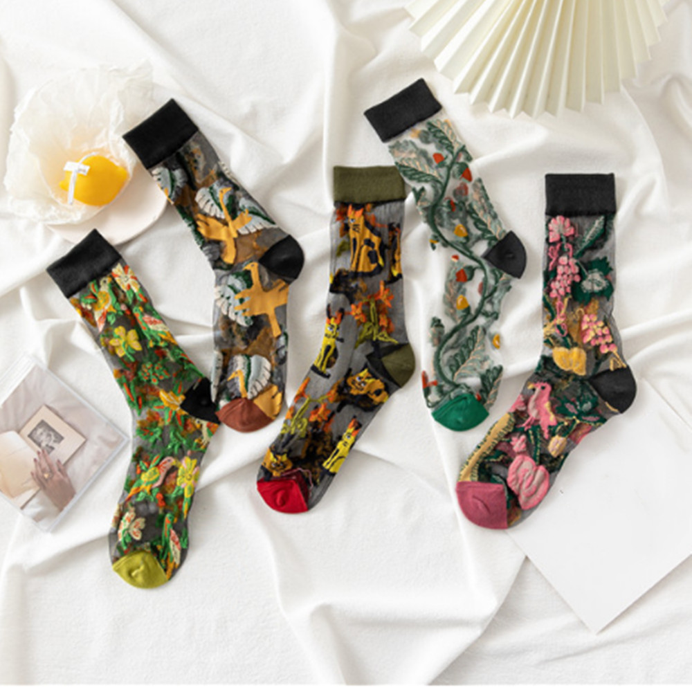 Invisibility Sock Loafer - امرأة الدانتيل زهرة جورب قصير رقيقة