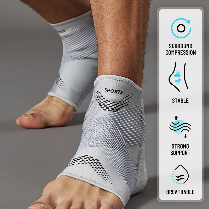 Ankle Brace Sock - دعامة كاحل قابلة للتعديل بدون أصابع،