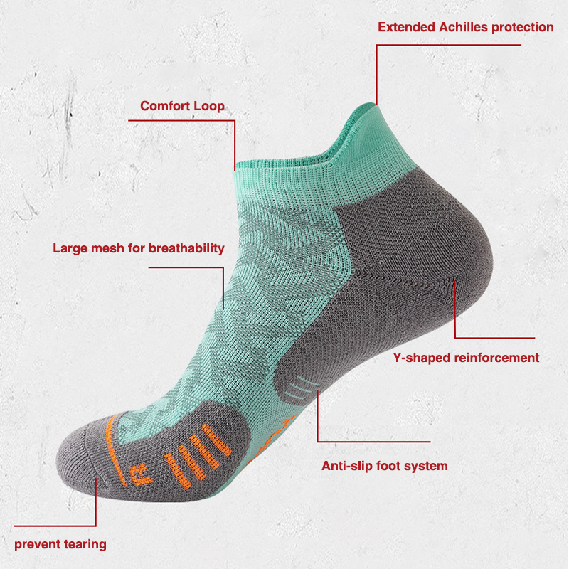 1/2/3 أزواج من جوارب الجري الا - مراجعة Ankle Sock Low Cut وسعره