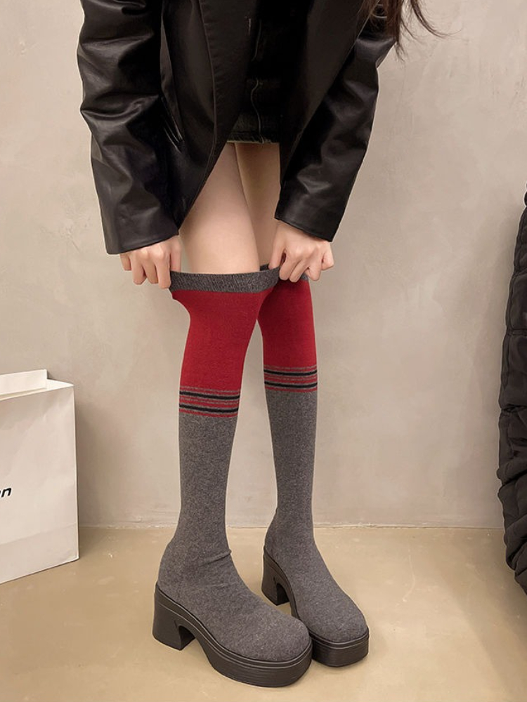 كعب مكتنز المرأة فوق الركبة جو - مراجعة Knee High Sock Women وسعره
