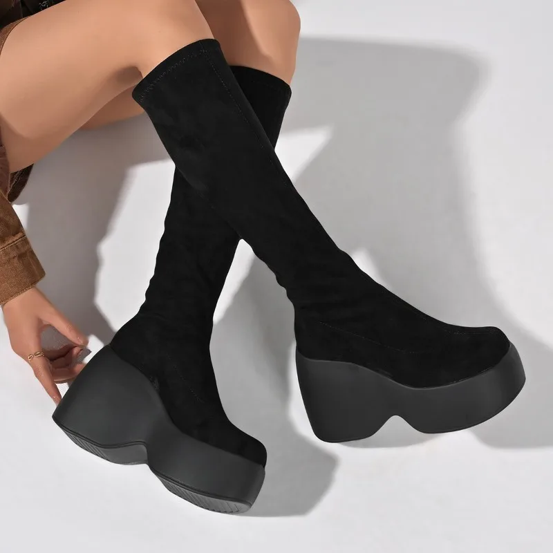 شتاء جديد نحيل حجم كبير بسط ال - مراجعة Knee High Sock Women وسعره