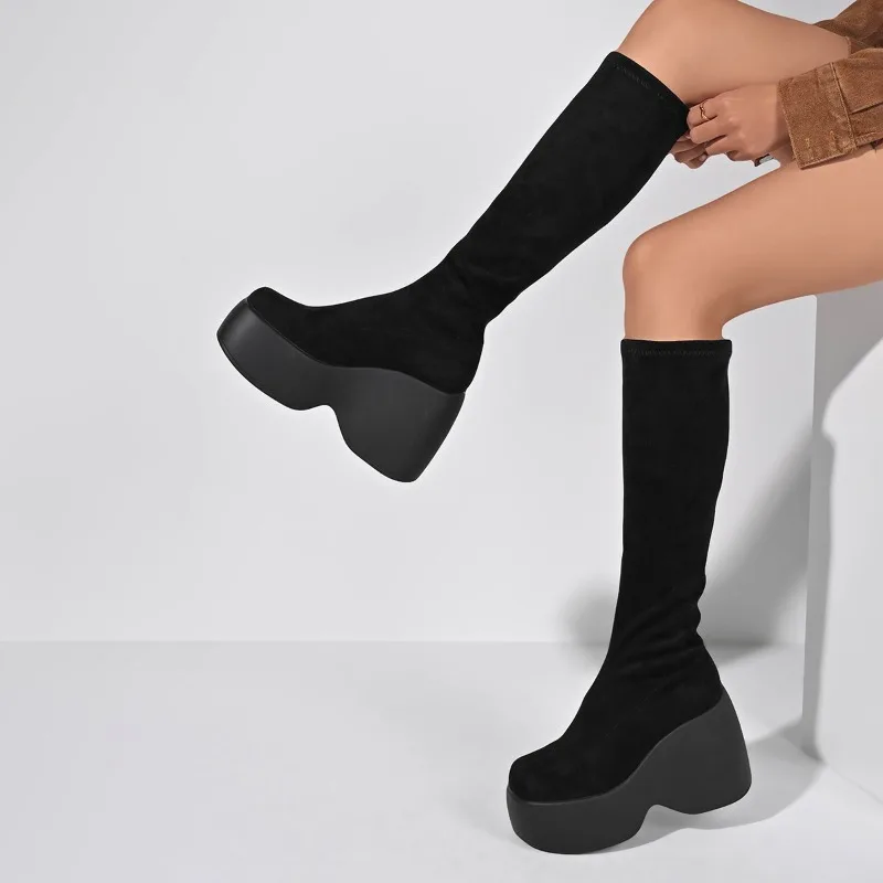 شتاء جديد نحيل حجم كبير بسط ال - مراجعة Knee High Sock Women وسعره