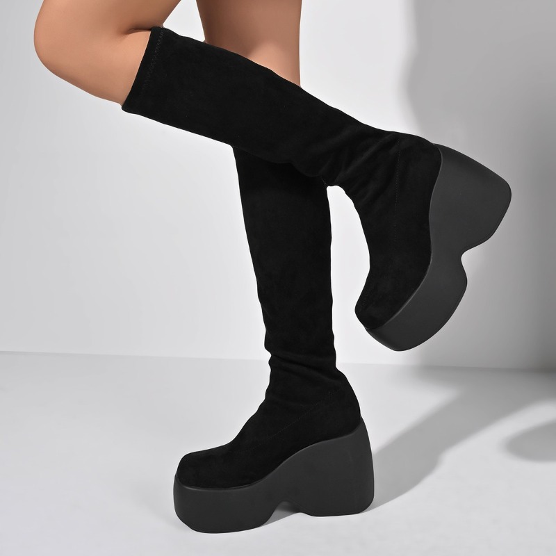 شتاء جديد نحيل حجم كبير بسط ال - مراجعة Knee High Sock Women وسعره